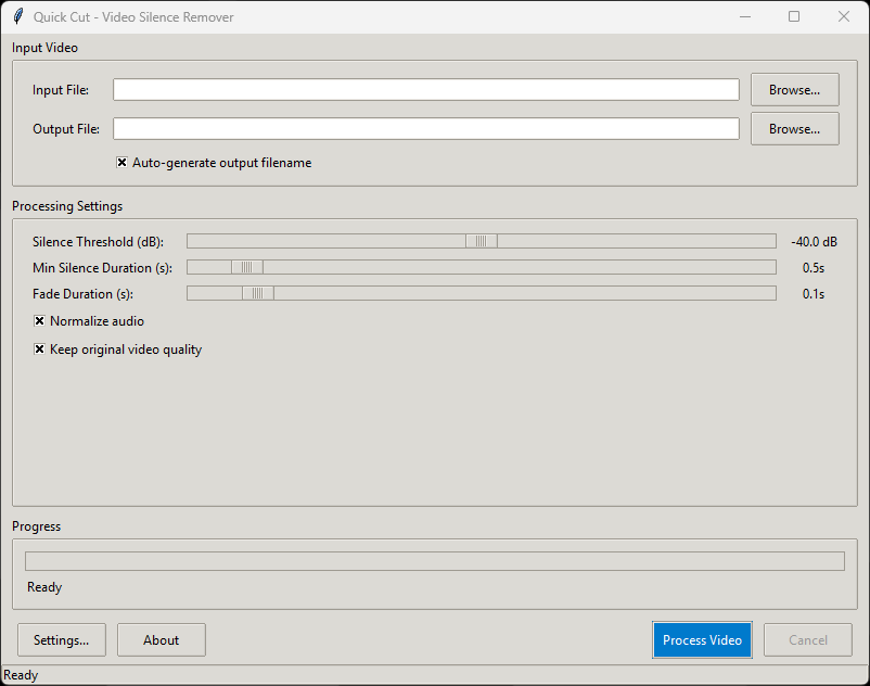 QuickCut application preview