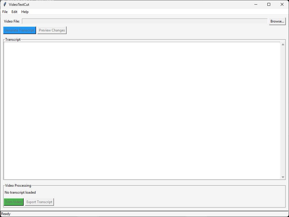 VideoTextCut app preview